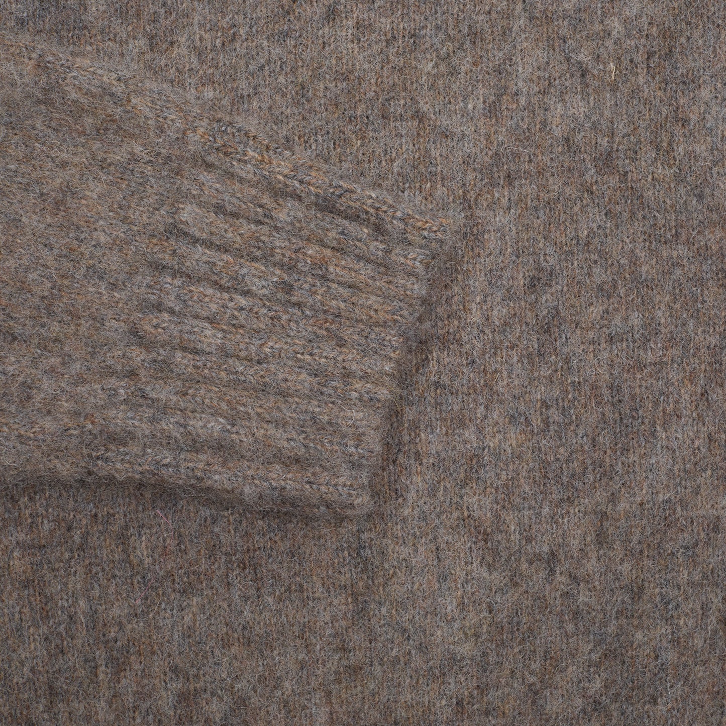 McGeorge of Scotland Supersoft Shetland Shaggy Jumper in Mushroom