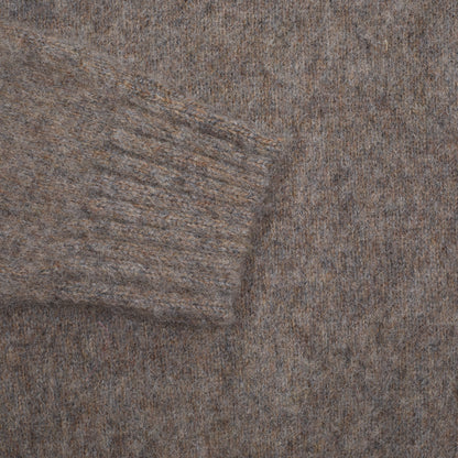 McGeorge of Scotland Supersoft Shetland Shaggy Jumper in Mushroom