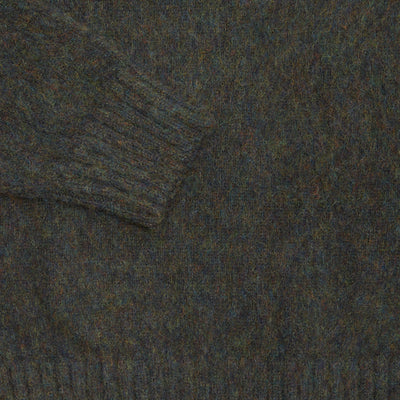 McGeorge of Scotland Supersoft Shetland Shaggy Jumper in Nori Melange 2