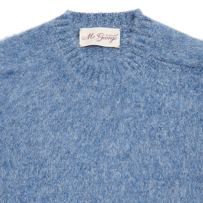 McGeorge of Scotland Supersoft Shetland Shaggy Jumper in Blue 2