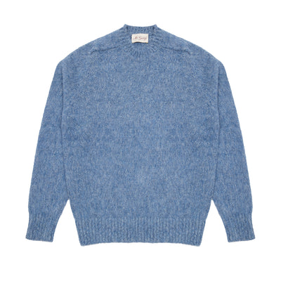 McGeorge of Scotland Supersoft Shetland Shaggy Jumper in Blue 1