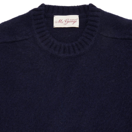 McGeorge of Scotland Supersoft Shetland Shaggy Jumper in Navy 1