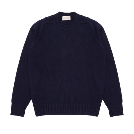 McGeorge of Scotland Supersoft Shetland Shaggy Jumper in Navy 1