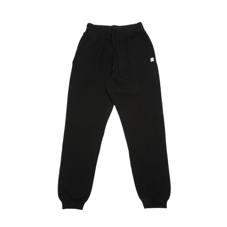 Relaxed fit sweat pants in a wool, silk, and cashmere blend. With an elasticated drawstring waistband, cuffed hems, and side slash pockets. Elevated loungewear that works well even when you need to venture outside.  55% Wool, 30% Silk ,15% Cashmere.  Made in Portugal. 