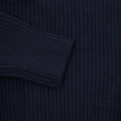 Merz b Schwanen Women's Good Basics Merino/Cashmere Pullover in Navy