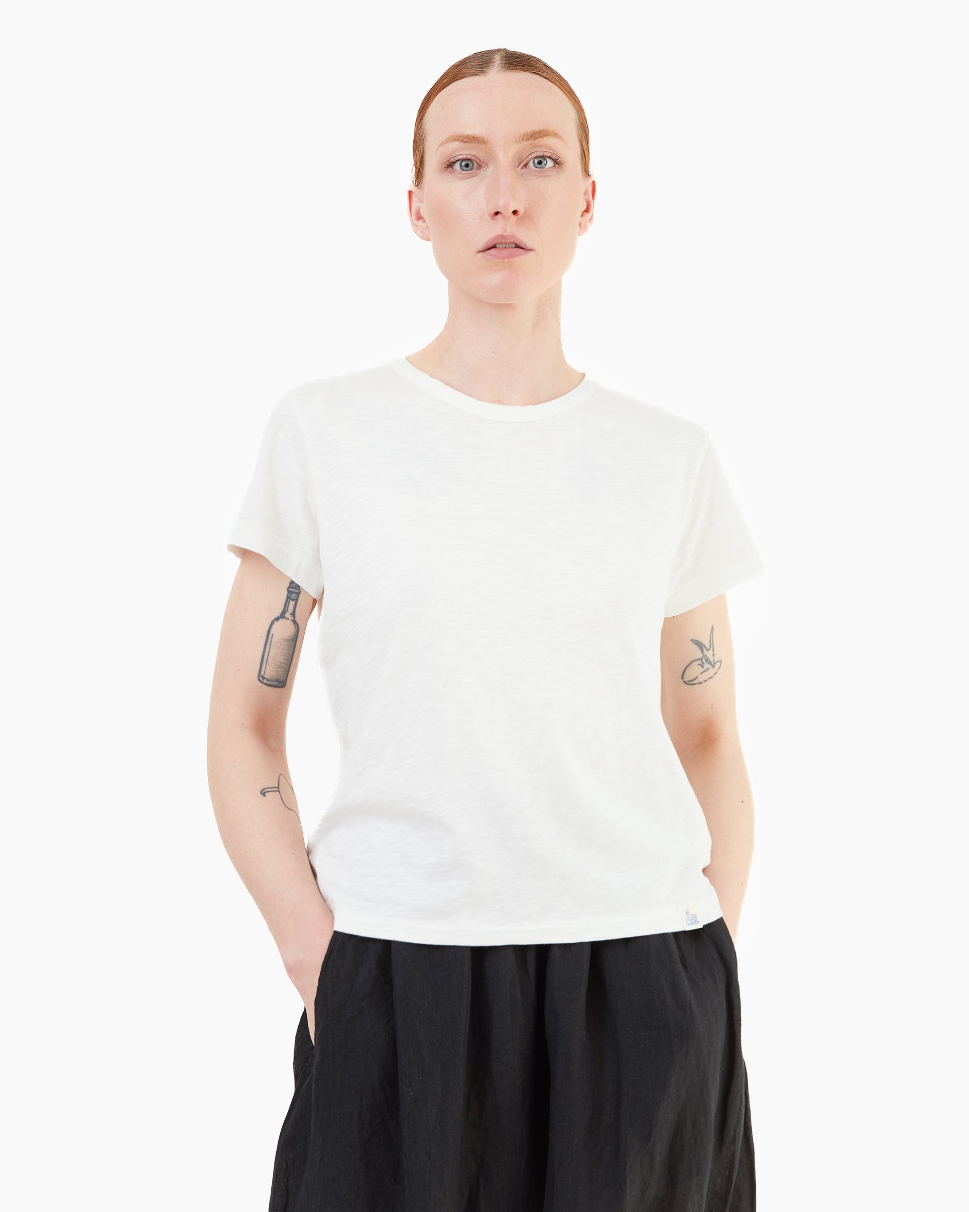 Merz b Schwanen Women's Cotton T-shirt in White