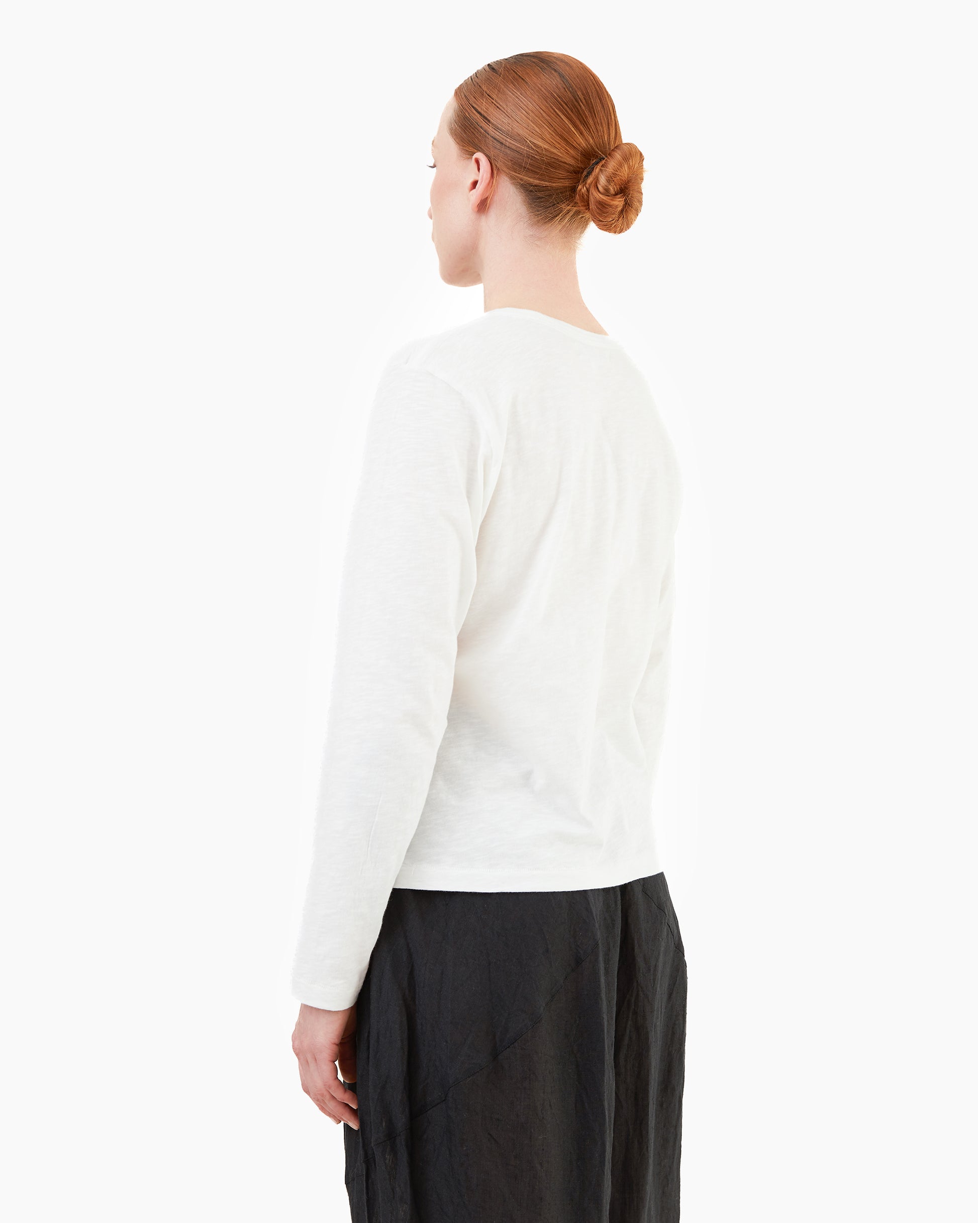 Merz b Schwanen Women's Cotton Longsleeve Top in White