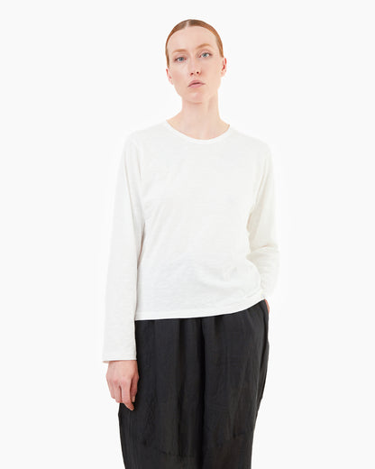 Merz b Schwanen Women's Cotton Longsleeve Top in White