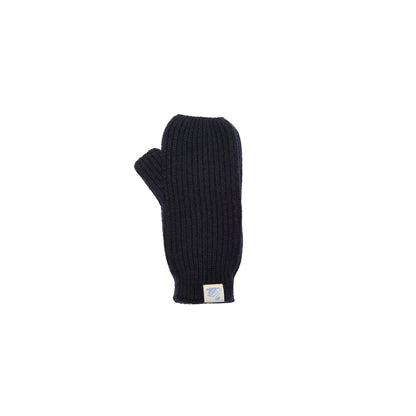 Merz B Schwanen Ribbed Wrist Warmers in Dark Navy