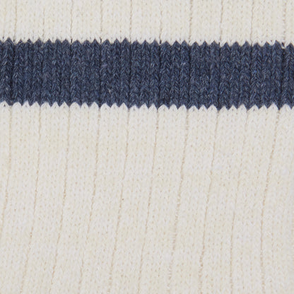Merz b Schwanen Striped Socks in Nature/Denim Blue