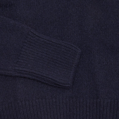 Merz b Schwanen Good Basics Cashmere/Merino Turtleneck Pullover in Dark Navy 3