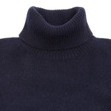 Merz b Schwanen Good Basics Cashmere/Merino Turtleneck Pullover in Dark Navy 2