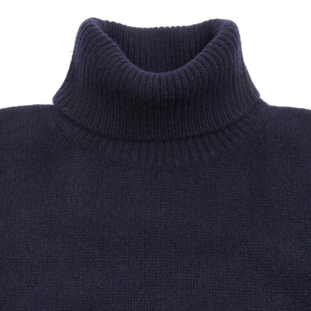 Merz b Schwanen Good Basics Cashmere/Merino Turtleneck Pullover in Dark Navy 1