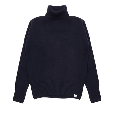 Merz b Schwanen Good Basics Cashmere/Merino Turtleneck Pullover in Dark Navy 1