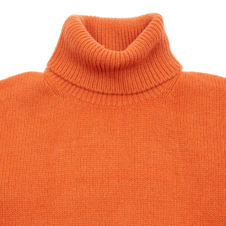 Merz b Schwanen Good Basics Cashmere/Merino Turtleneck Pullover in Rust 1