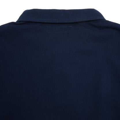 Merz b Schwanen Relaxed Fit Pikée Short Sleeve Polo Shirt in Ink Blue