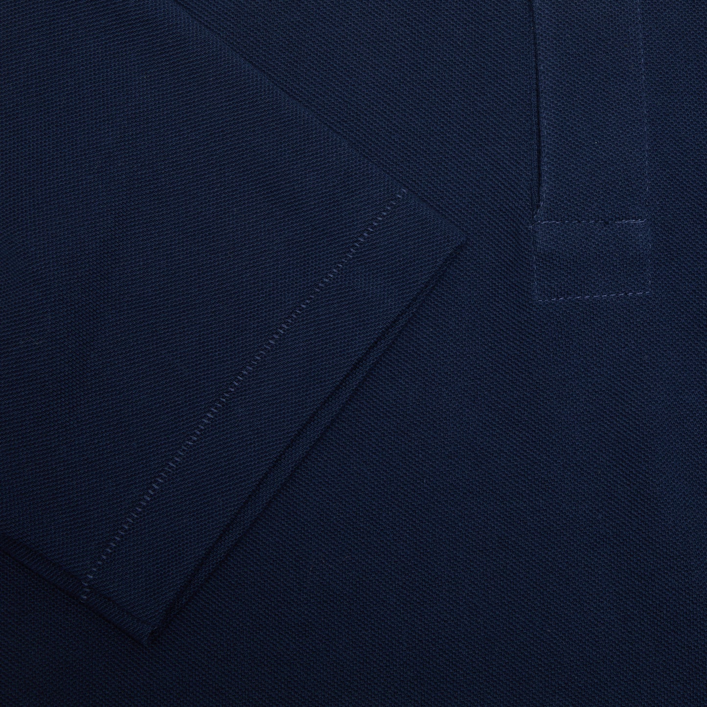 Merz b Schwanen Relaxed Fit Pikée Short Sleeve Polo Shirt in Ink Blue