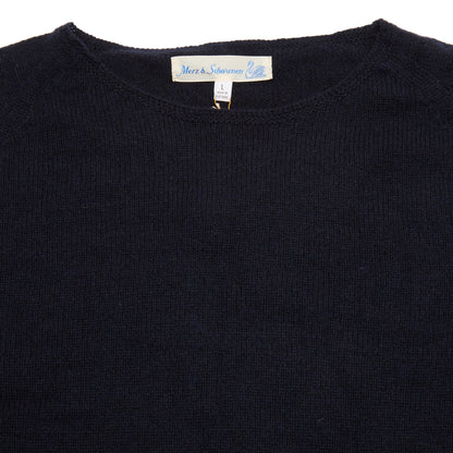 Merz b Schwanen Women's Cashmere Pullover in Dark Navy