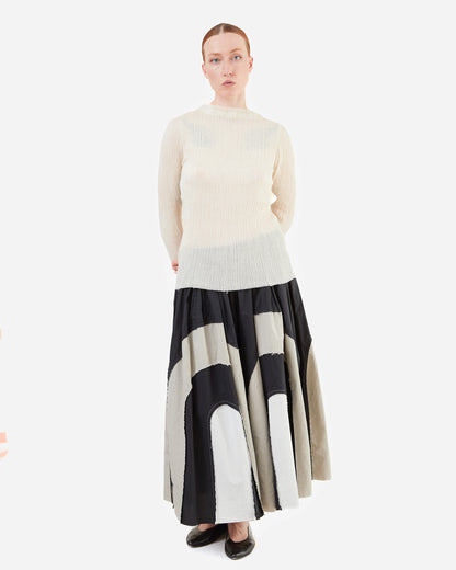 Norlha Feather Long Sleeve Top in Natural White Yak