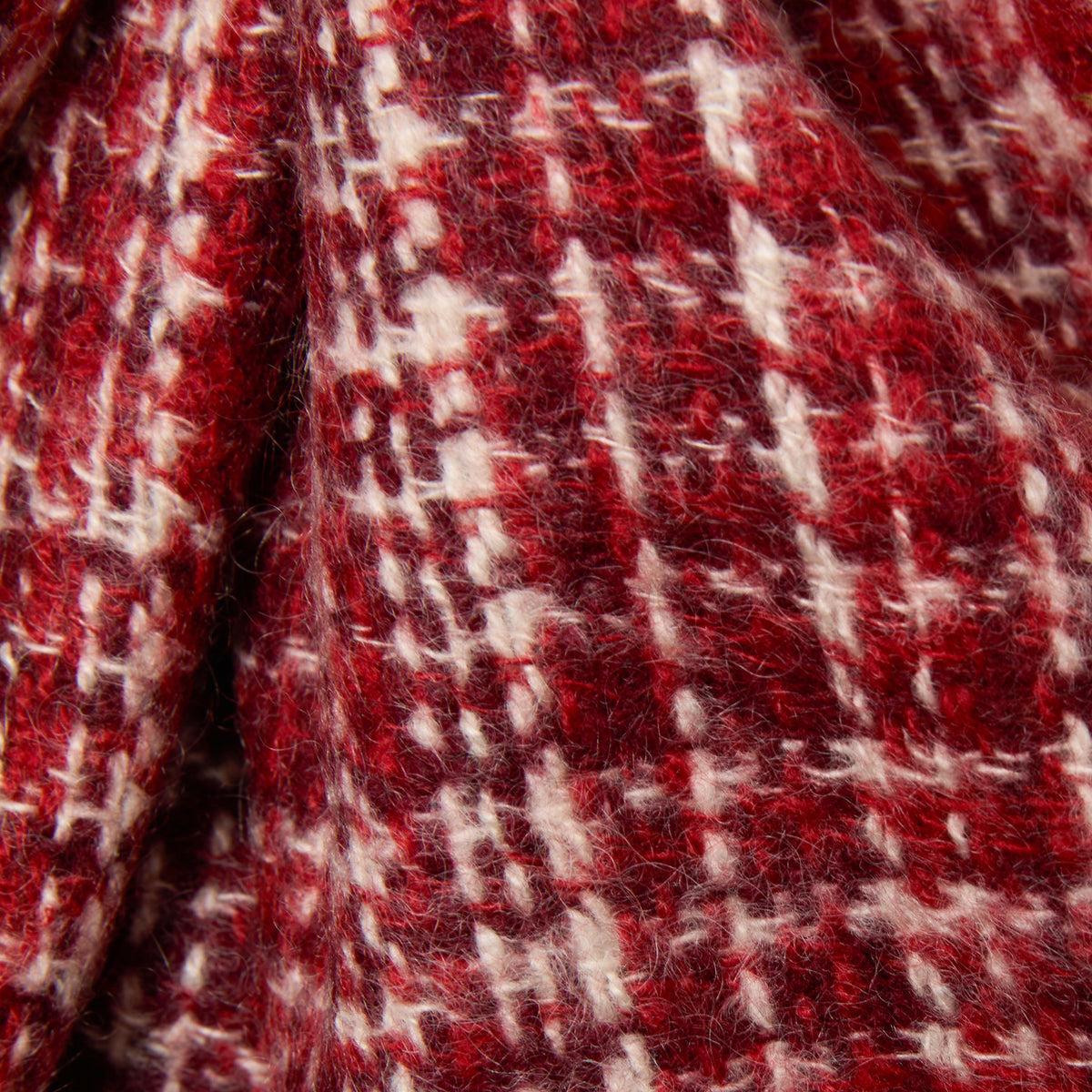 Norlha Handspun Yak Khullu River Scarf in Jujube Red