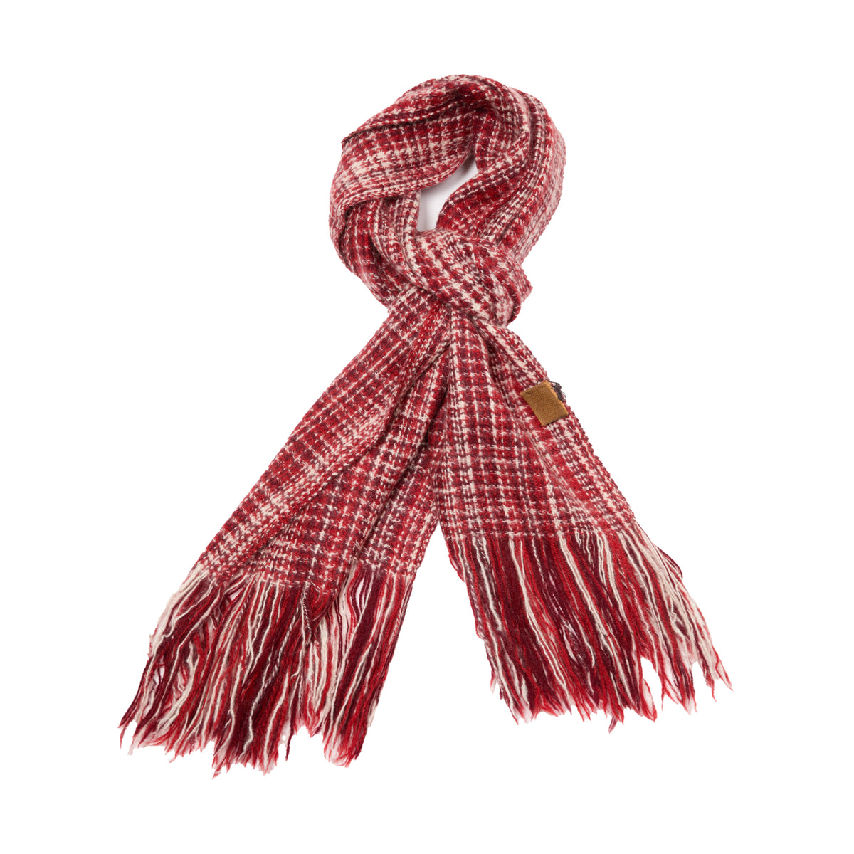 Norlha Handspun Yak Khullu River Scarf in Jujube Red