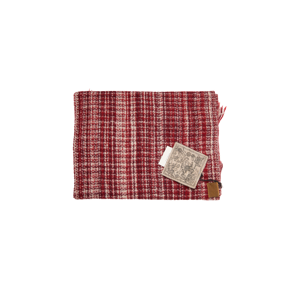 Norlha Handspun Yak Khullu River Scarf in Jujube Red