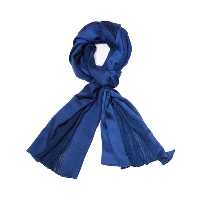 Norlha Feather Waterfall Scarf in Blue