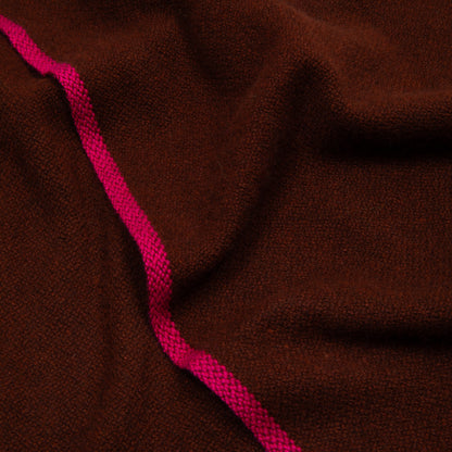 Norlha Nomad Border Skinny Scarf in Mulberry & Fuschia
