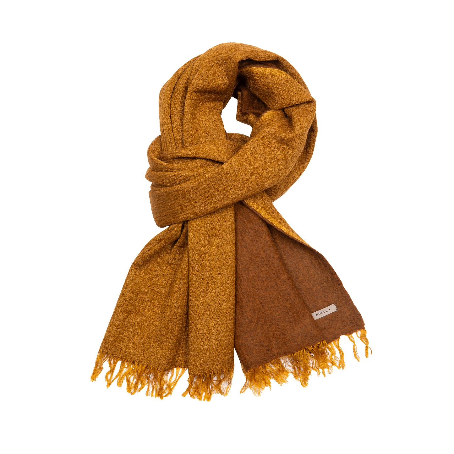 Norlha Overfelt Feather Ripples Scarf in Honey