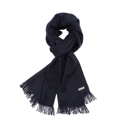 Norlha Prince Two-Tone Twill Scarf in Deep Night