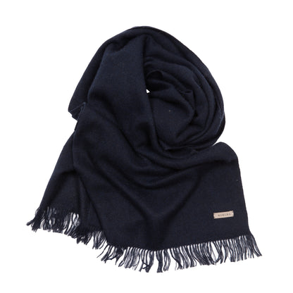 Norlha Prince Two-Tone Twill Scarf in Deep Night
