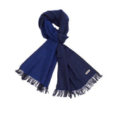 Norlha Prince Two-Tone Yak Khullu Twill Scarf in Midnight Blue