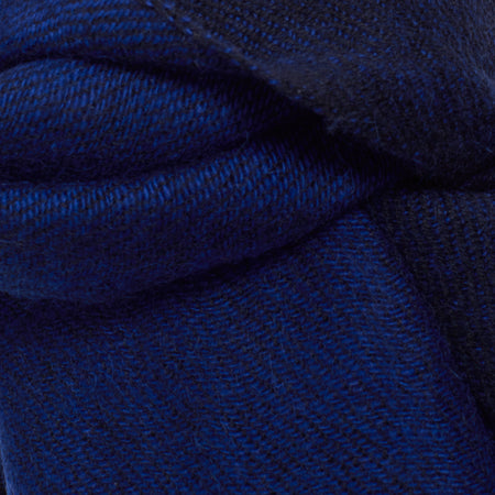 Norlha Prince Two-Tone Yak Khullu Twill Scarf in Midnight Blue