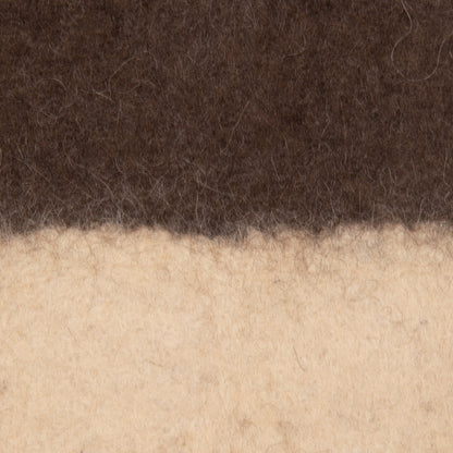 Norlha Two Tone Felt Cuffs in Sandstone & Natural Yak Brown