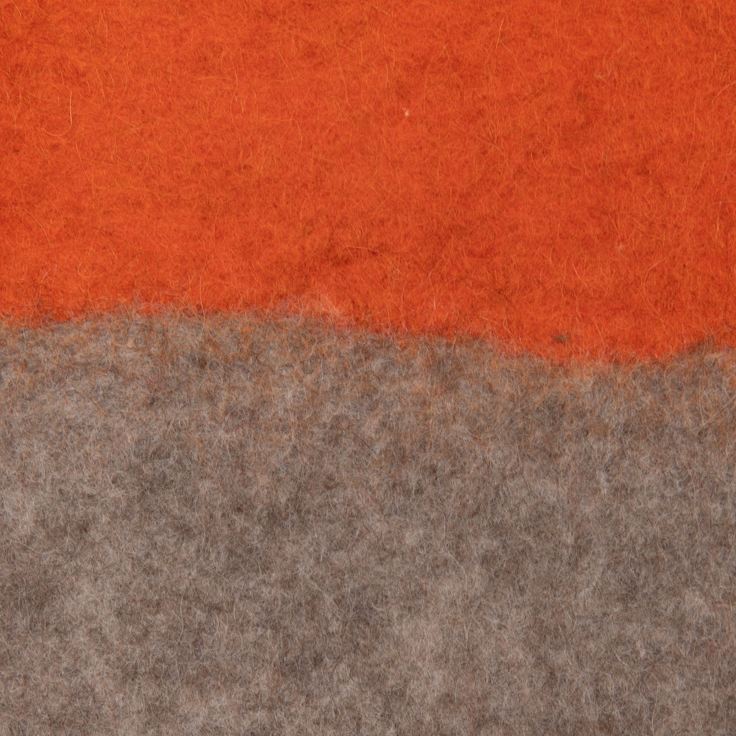 Norlha Two Tone Felt Cuffs in Natural Yak Grey & Orange