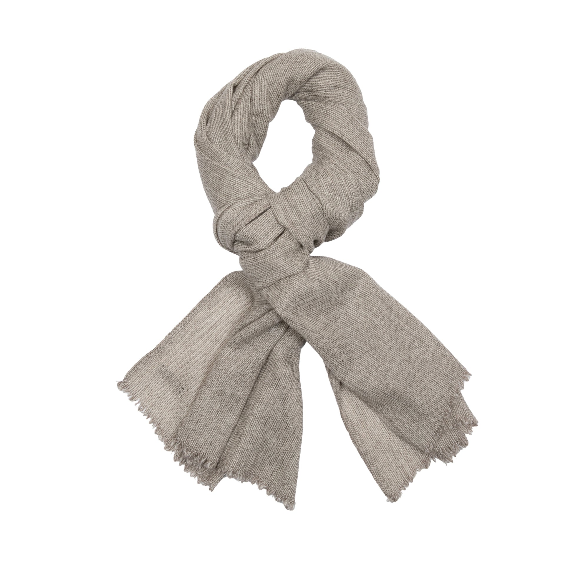 Norlha Yak Khullu Silk Chic Chine Scarf Natural Yak White