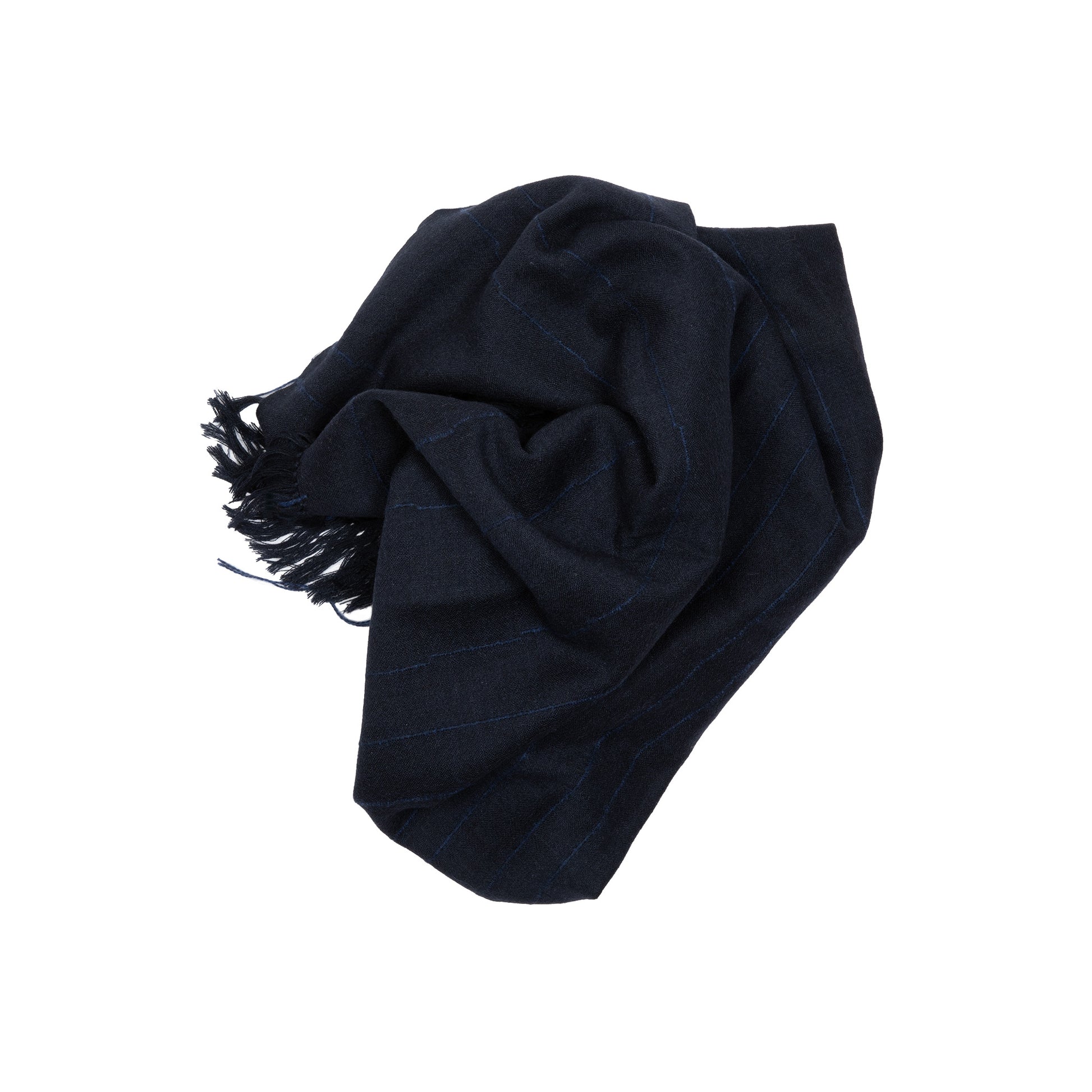 Norlha Yak Khullu/Silk Chic Mud Wall Scarf in Navy2