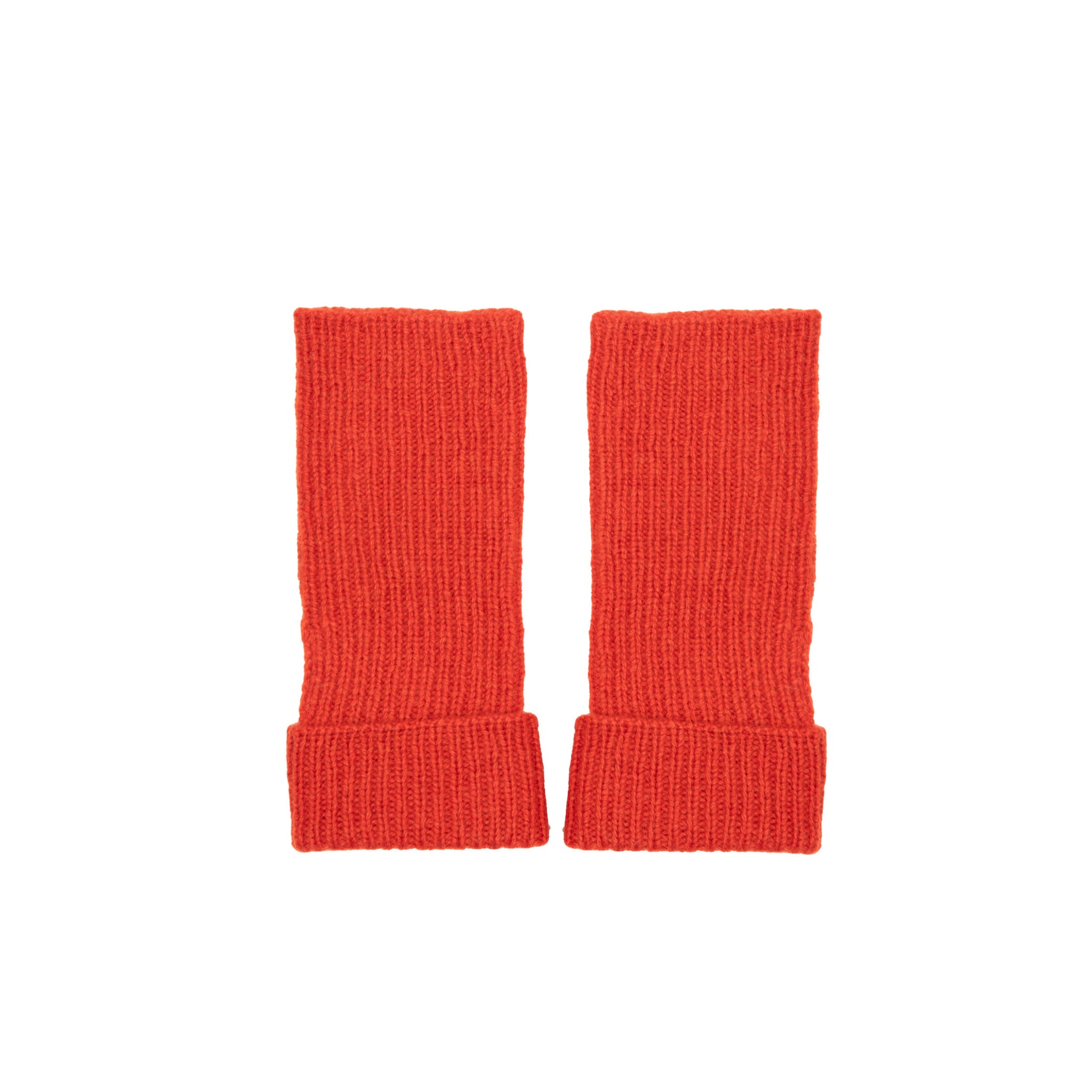 Norlha Cuffed Wrist Warmers in Flame Red