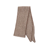 Oats & Rice Cashmere Spindle Scarf in Brown