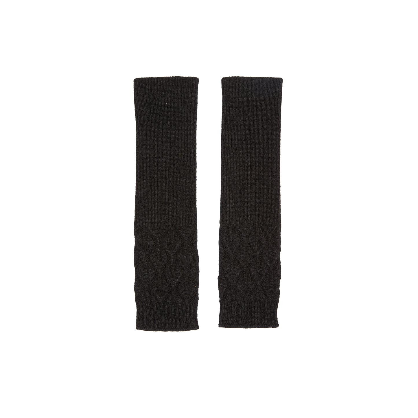 Oats & Rice Cashmere Fingerless Arm Warmers in Black