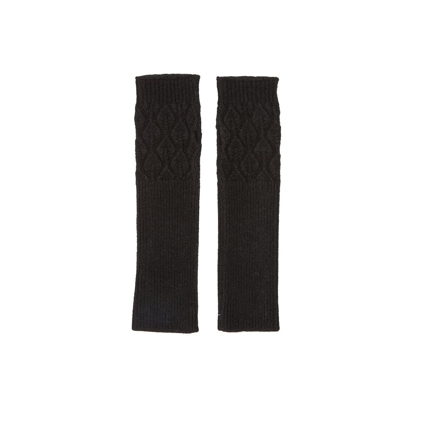 Oats & Rice Cashmere Fingerless Arm Warmers in Black