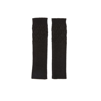 Oats & Rice Cashmere Fingerless Arm Warmers in Black