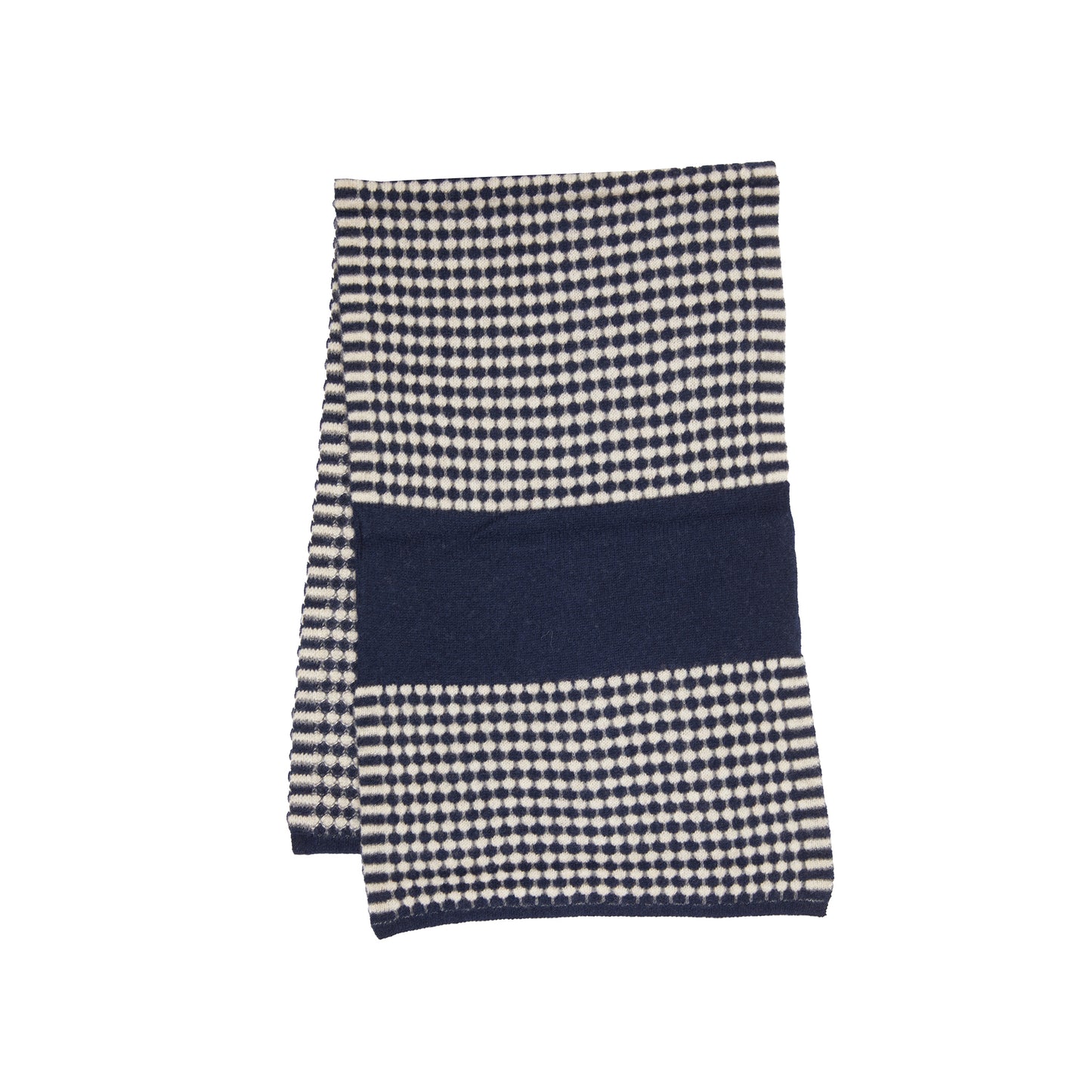Oats & Rice Keyhole Cashmere Scarf in Navy