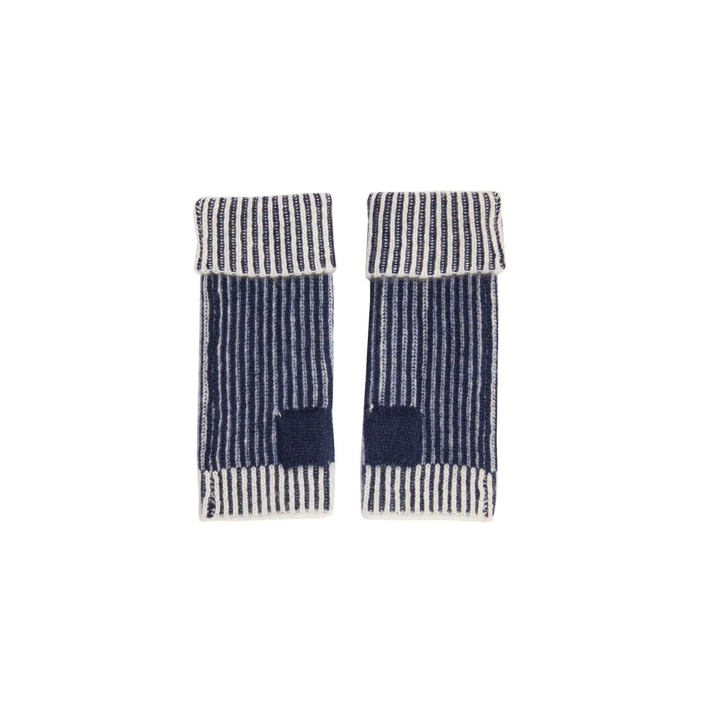Oats & Rice Cashmere Ribbed Fingerless Hand Warmers Navy