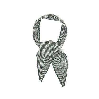 Oats & Rice Cashmere Spindle Scarf in Green