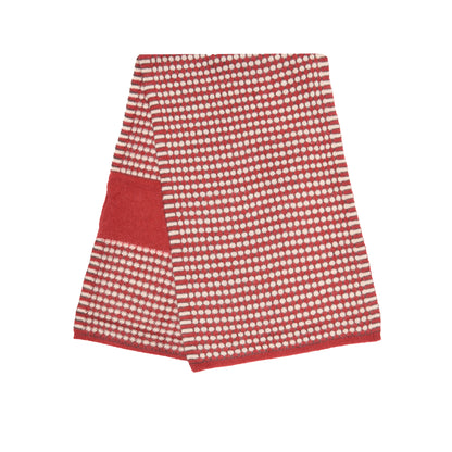 Oats & Rice Keyhole Cashmere Scarf in Red