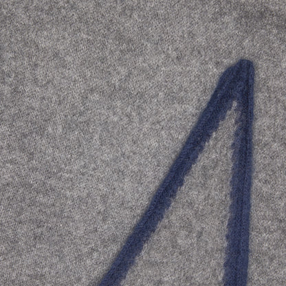 Oats & Rice Cashmere Spindle Scarf in Grey / Navy