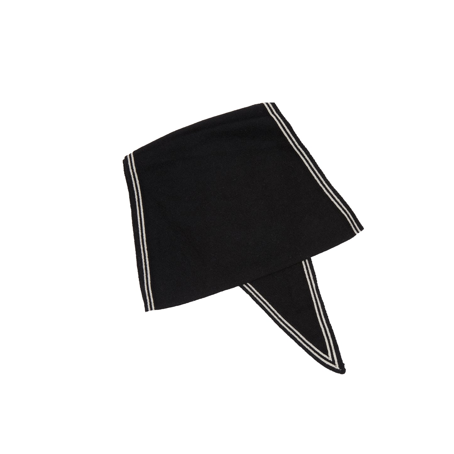 Oats & Rice Cashmere Bronte Spindle Scarf in Black 2