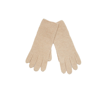 Oats & Rice Cashmere Gloves in Oatmeal Beige 1