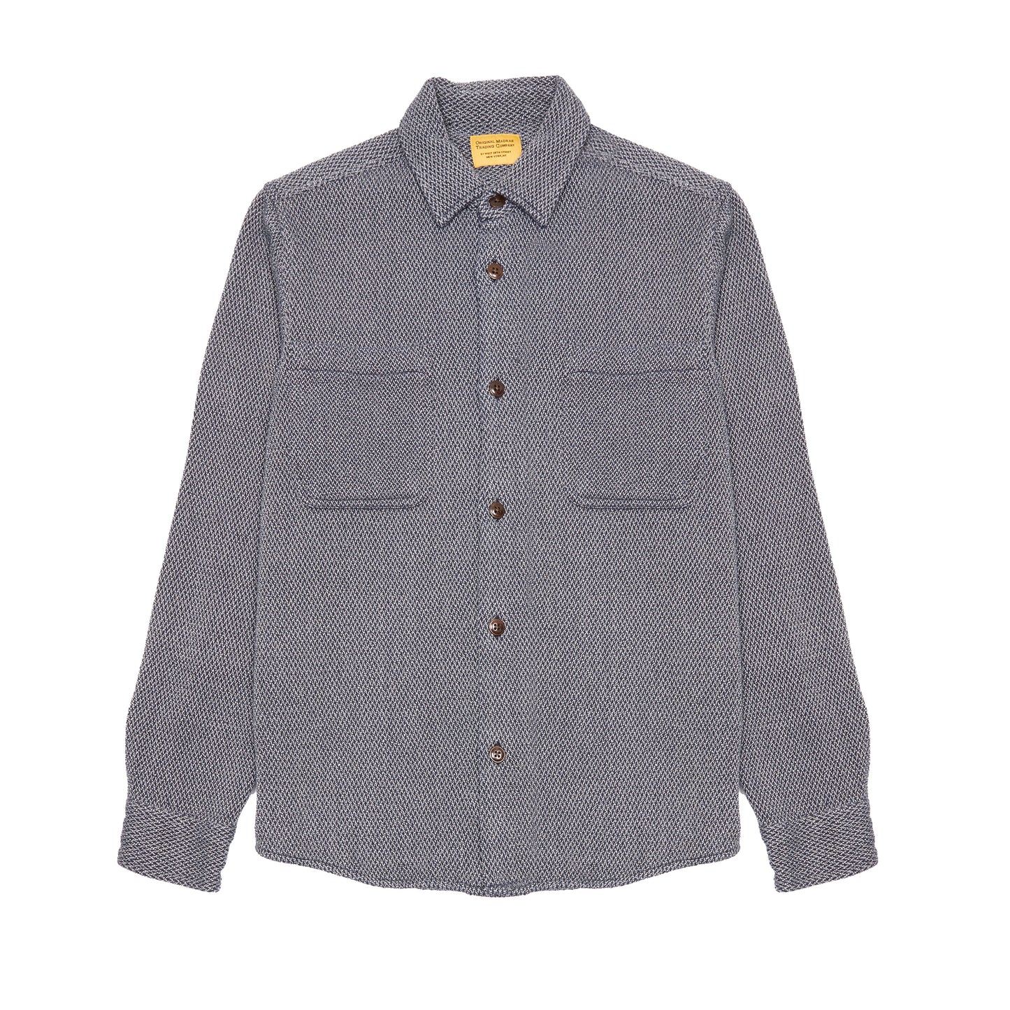 Original Madras Round Tail Overshirt in Navy